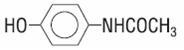 Acetaminophen structural formula illustration