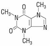 Caffeine structural formula illustration