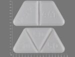 Trazodone 150 mg – PLIVA 441 50 50 50 Pill – white four-sided